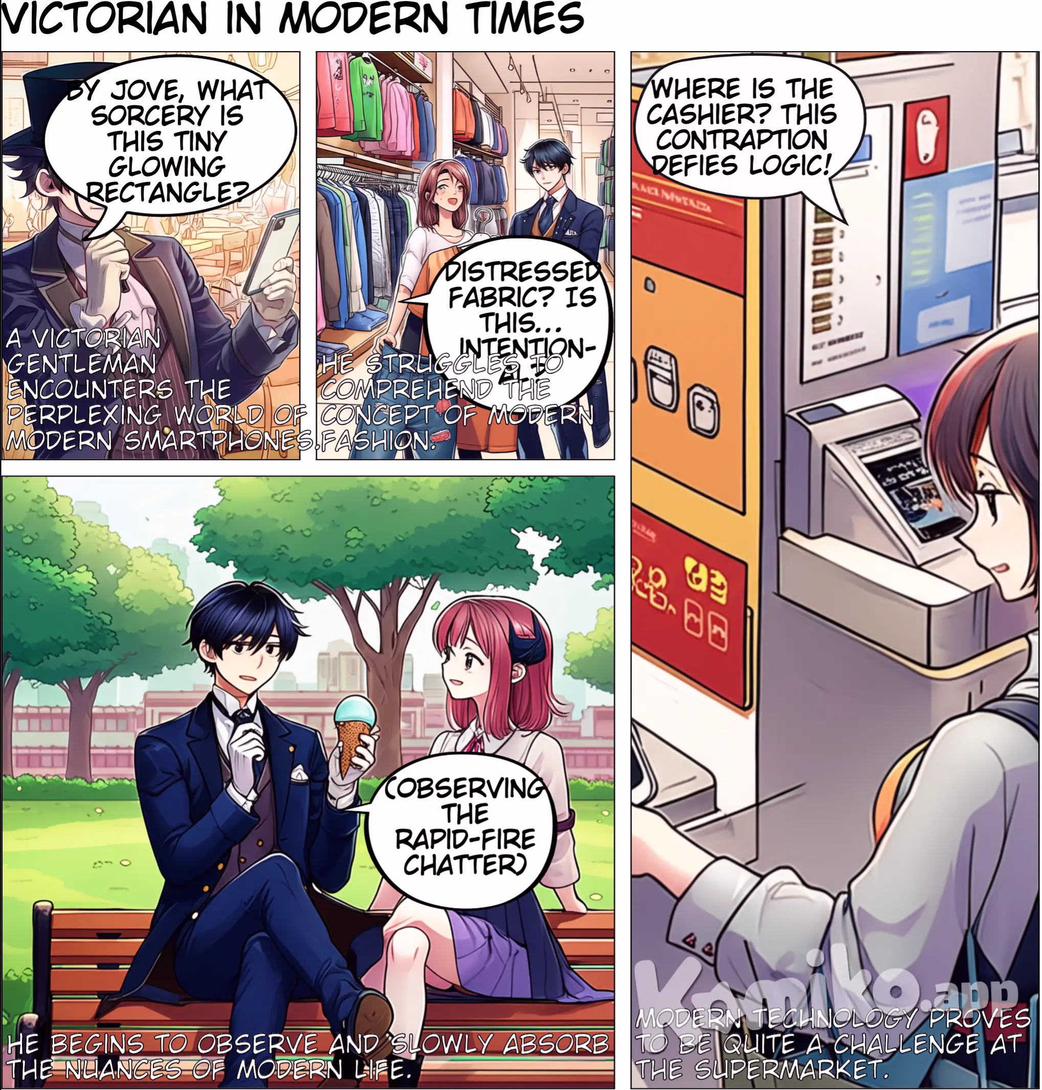 a comic that about victorian in modern times